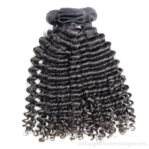 30" Deep Wave Human Hair Bundles Natural Black